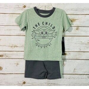New star wars mandalorian the child boys 2 Piece shorts set size 2T